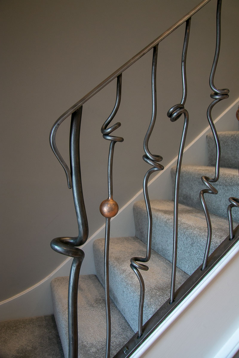 Twisted and Knotted Metal Stair Spindles